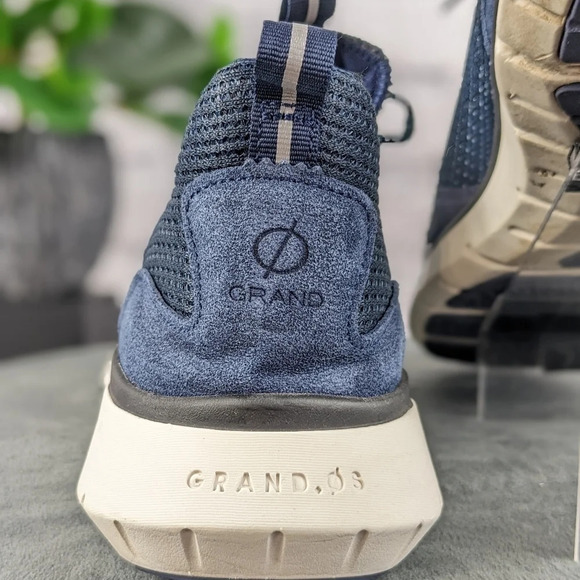 Cole Haan men's shoes 9.5M D, blue leather and mesh zero grand athletic trainers - Picture 3 of 16